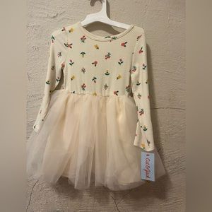 Toddler Girls' Long Sleeve Knit Tulle Dress - Cat & JackGreen
